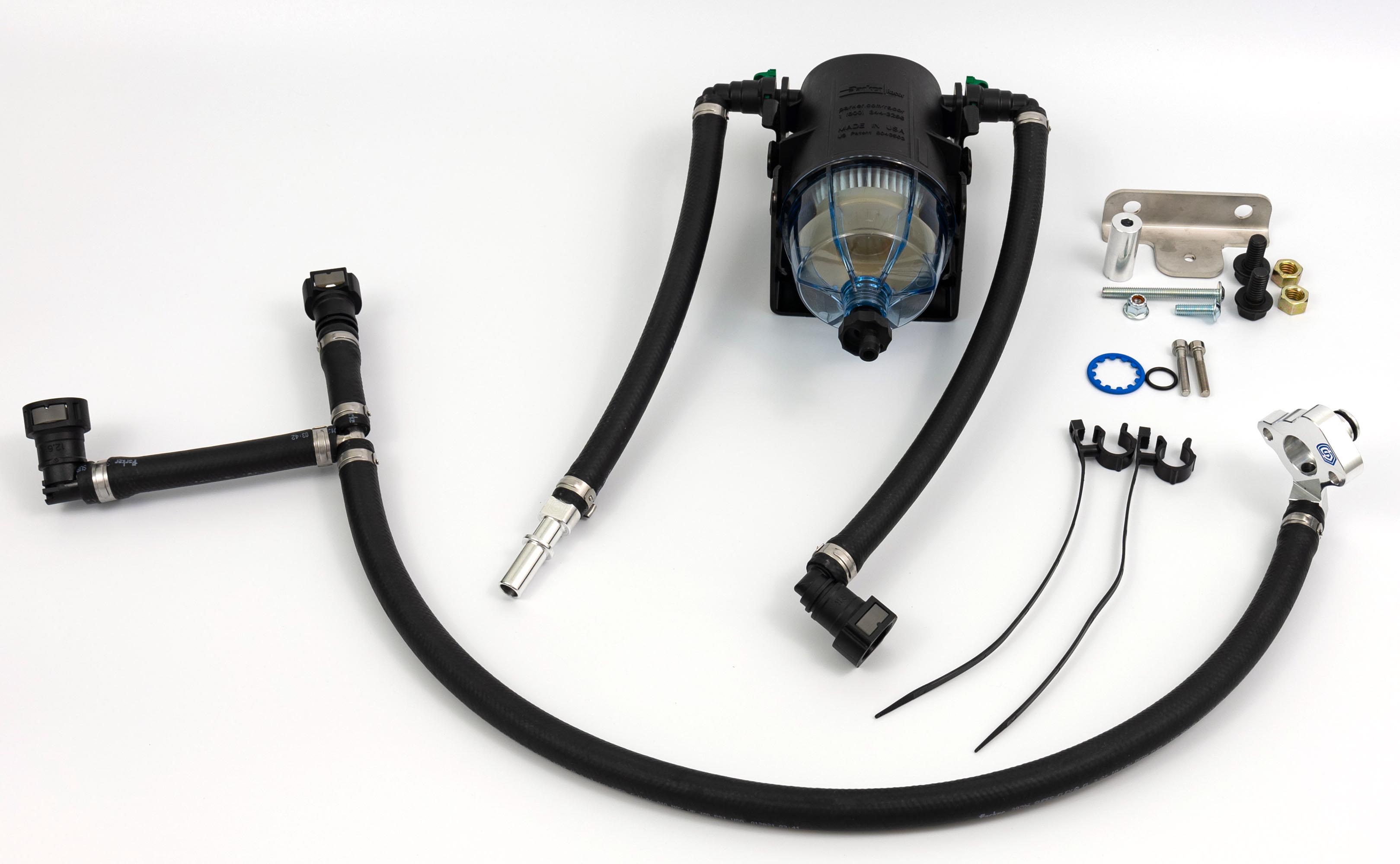 Gen2.1 2011+ 6.7L Power Stroke CP4.2 Bypass Kit with Return Filter Assembly